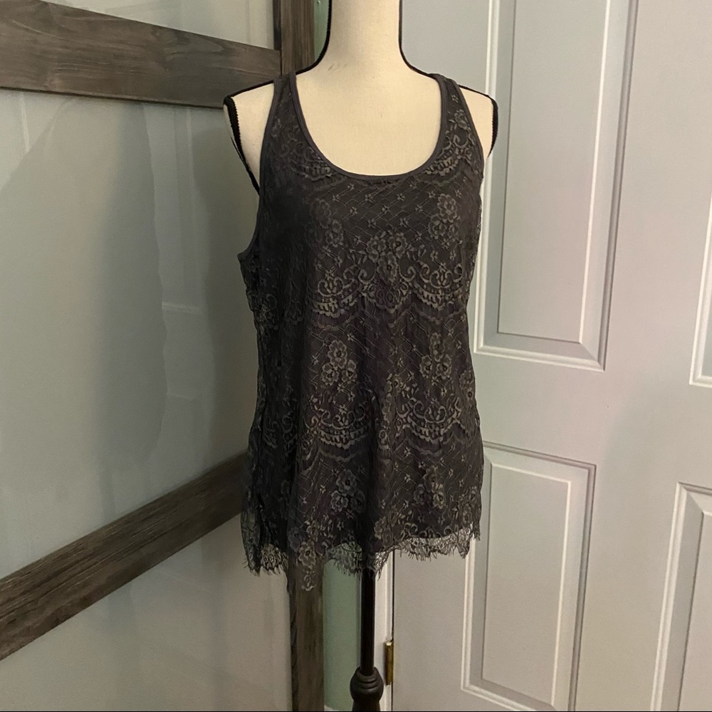 Maurices - Gray lace tank top